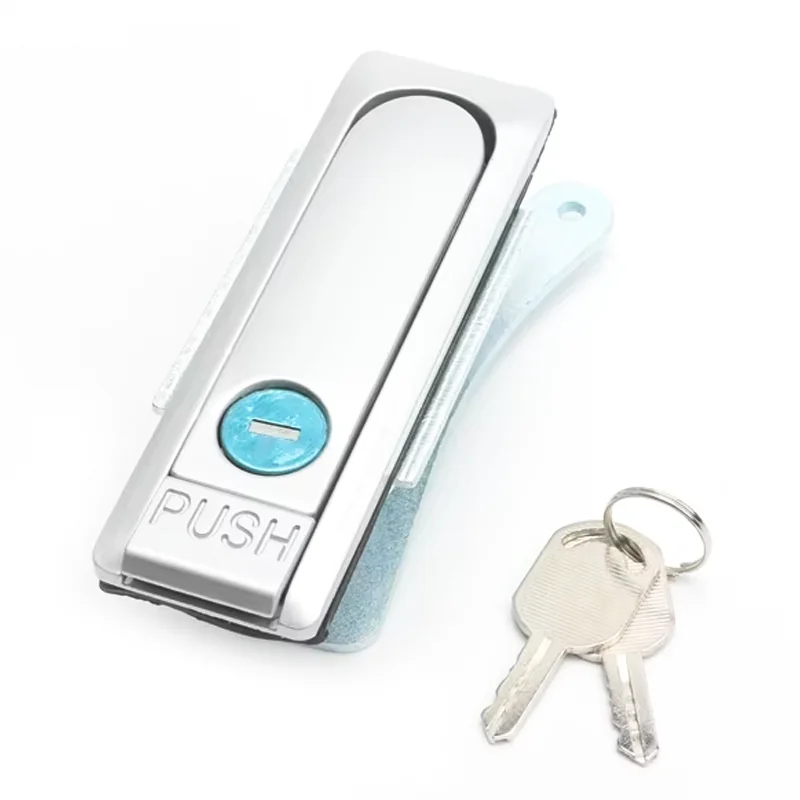 AB103 Electric Cabinet Door Lock Flat Push Button Lock for Cabinets Cutting Service Included-Models AB102-2-1