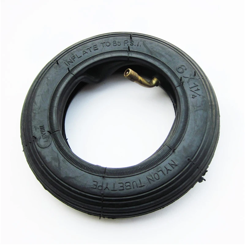 6 Inch Inflatable 6X1 1/4 Rubber Inner Tube+solid Tyre Tire For Electric Scooter 
