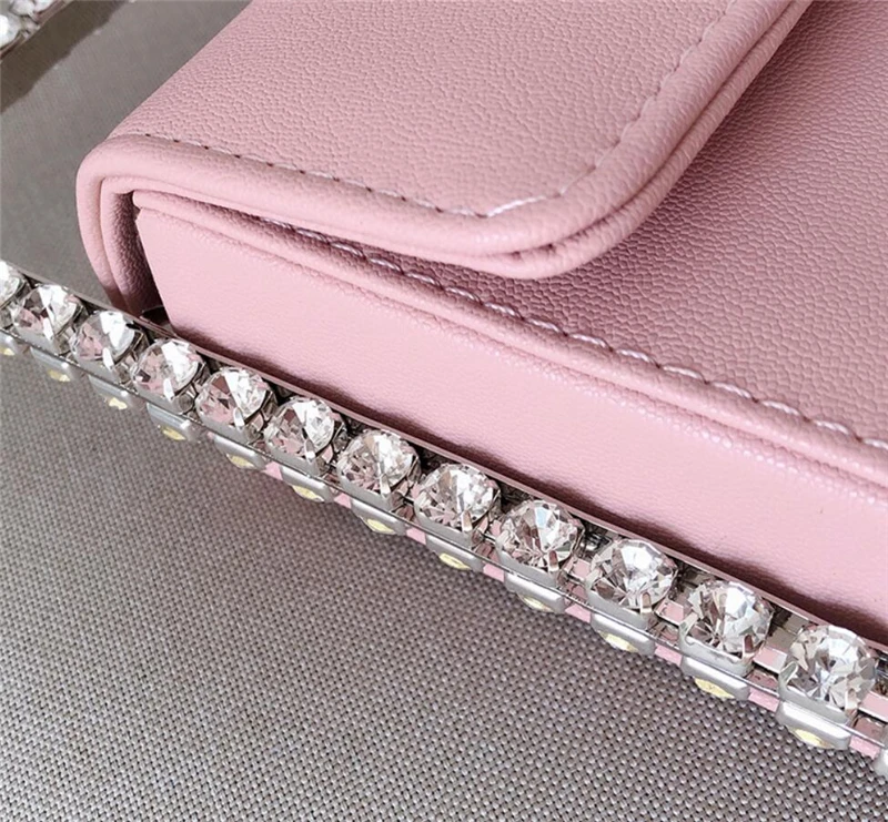 Rhinestone Cocktail Prom Handbags Elegant Exquisite Sparkling Square Box  Bags