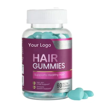 Hair Gummy with Biotin 5000 mcg & Vitamin E & C to Support Hair Growth Premium Pectin-Based