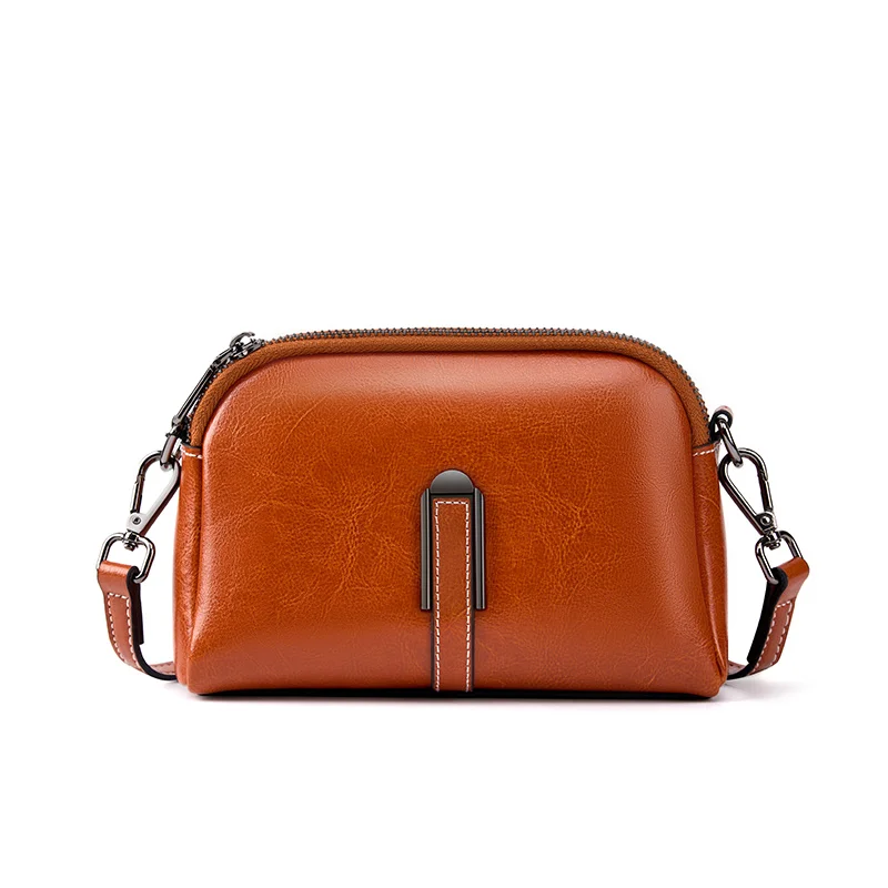 Vintage Design Wholesale Custom Leather Cowhide Mini Bag for Ladies Sling Bag Leather Crossbody Cross Body Shoulder Bag