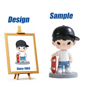 Shengye Popular Vinyl Plastic PVC Mini Sports Ornaments Toy Action Figures Skateboard Boy Character Cartoon Model Action Figures