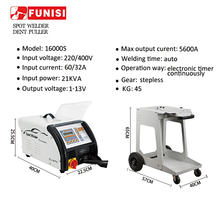 F16000S FUNISI Dent Puller Machine Digital Dent Puller  Machine Car Body Repair Machine