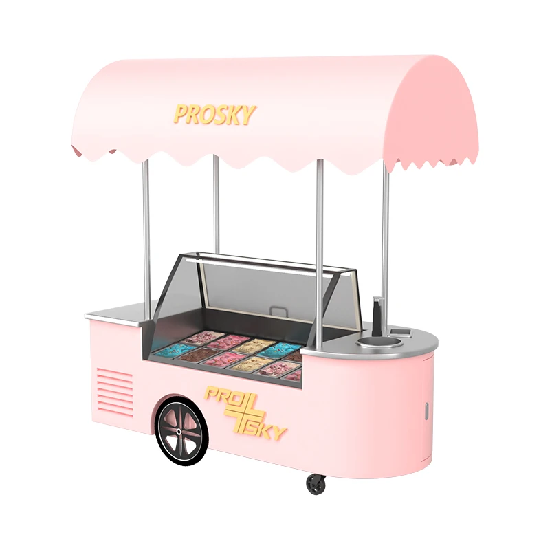 Hot Selling Food Motorcycle Cheap Mobile  Ice Cream Tricycle Food Cart