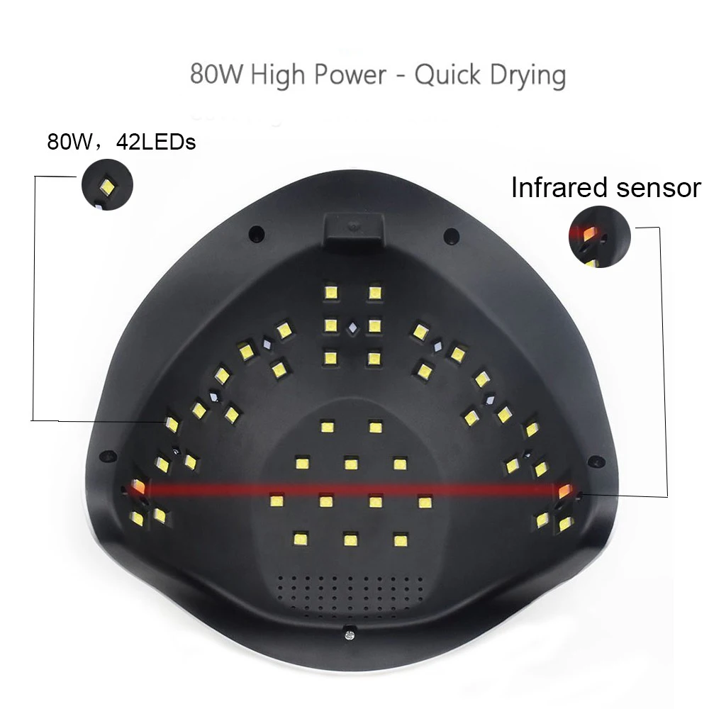 Nail Led Lamp Quick Dry Privata Label Costom Logo 180W Smart Led Nail Lamp Gel Manicure Dryer Lamp