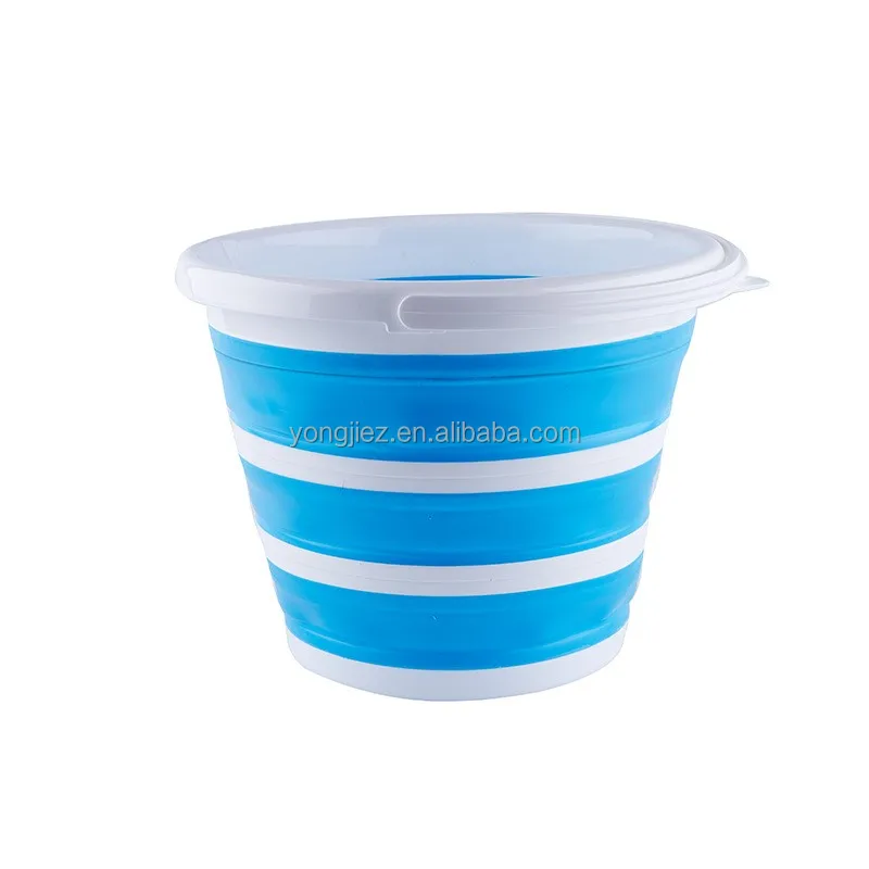 Outdoor Plastic Foldable Silicone Bucket Collapsible Portable Folding ...