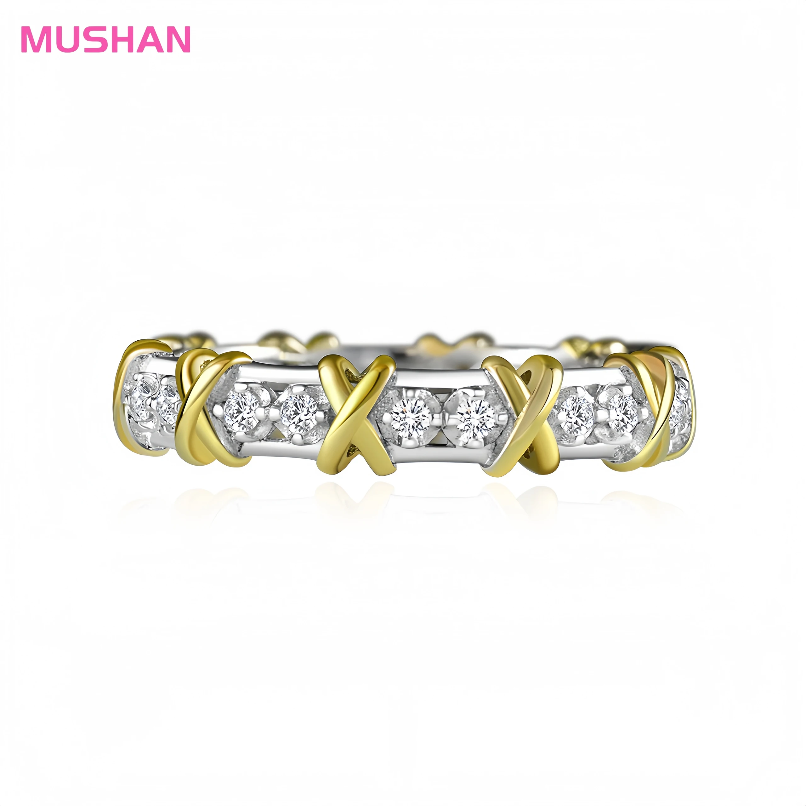 MUSHAN Jewelry Factory 925 Sterling Silver Rings 5A Zircon High Carbon Diamond Wedding Engagement Ring Bands Anniversary Gifts