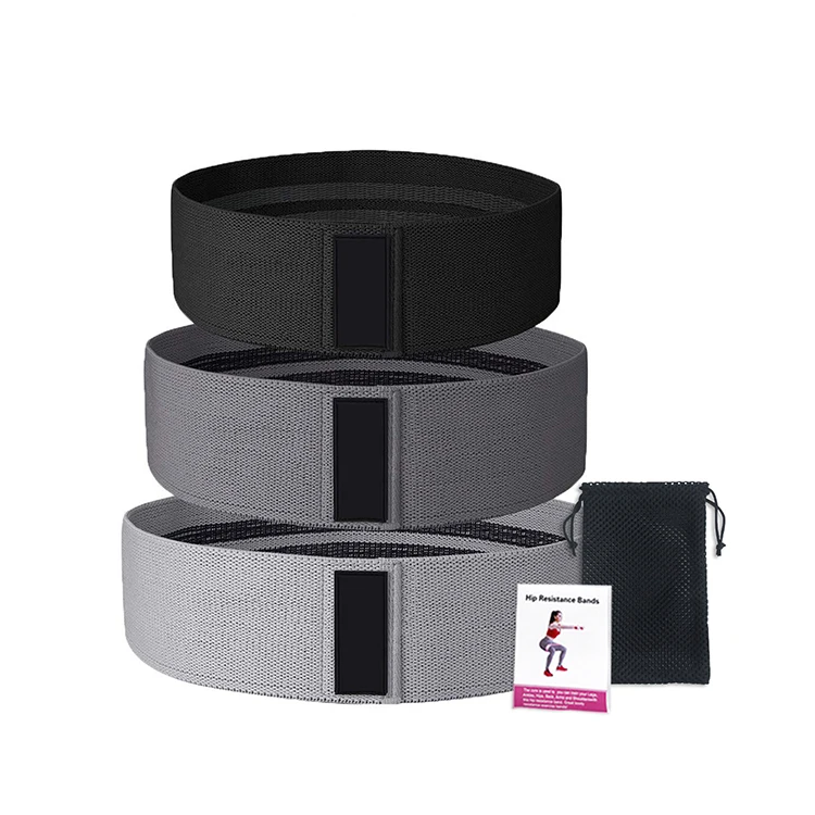 Best price custom logo black fabric workout yoga exercise  resistance hip bands