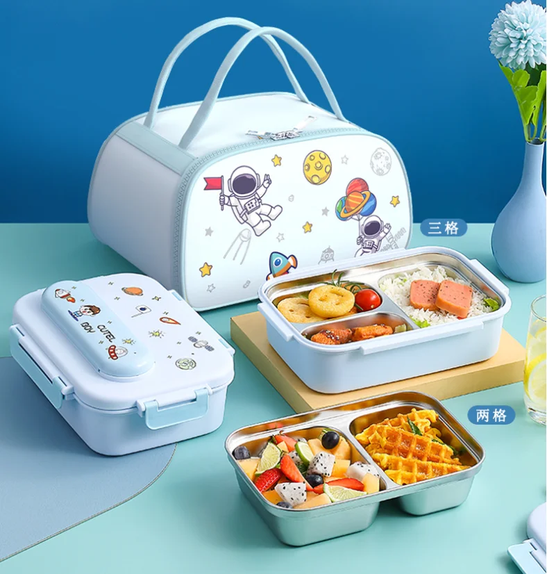 Boîte à lunch isotherme en acier inoxydable Offre Spéciale 2 ou 3 compartiments pour enfants Grands cadeaux