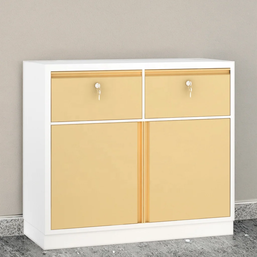 Medical Lab Double Drawer Storage Cabinet with Chemical-Resistant Coating and Sliding Label Panels Lab Equipment Organizer 6