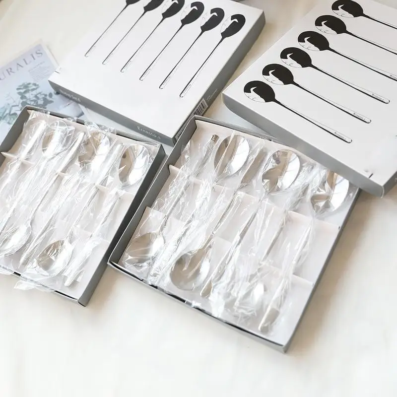 Wholesale Silverware Korean Style Stainless Steel Popular Gold Spoon