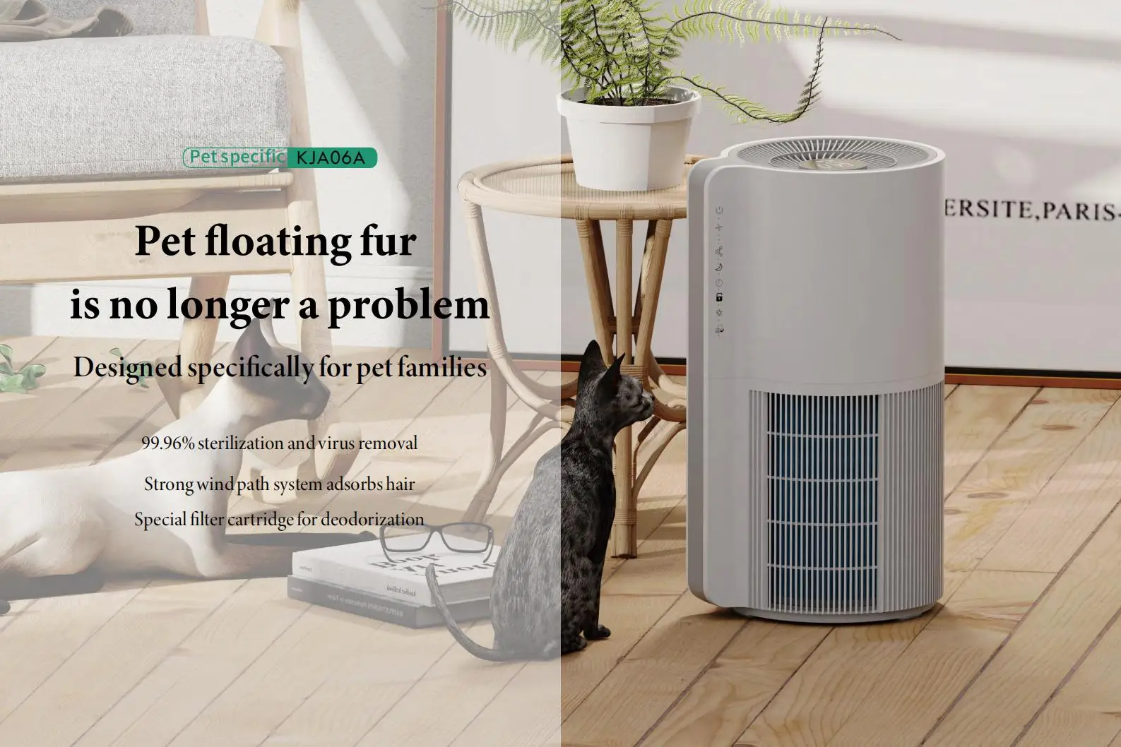 Portable Hepa Filter Pet Air Purifier For Removing Pet Odor Smart Pet Appliance Buy Pet Air