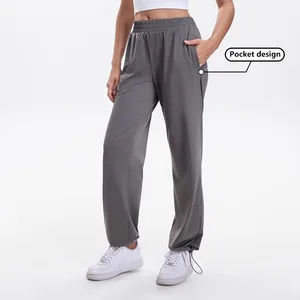 OEM Women's Loose Running Plus Size Jogger Pants Women Casual Sports Jogger Pants With Pockets Drawstring Workout Active Pants