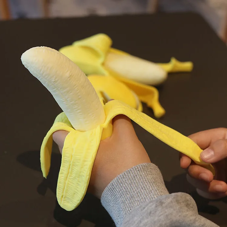 Soododo New Creative Squeeze And Stretchy Banana Toy Filled With Sand