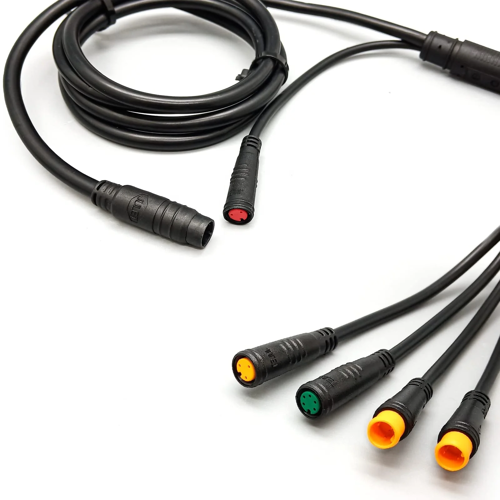 JULET E-Bike Accessories 1T5 Waterproof Cable Controller with Light Ebrake  Throttle Display DC Current Cable Conversion