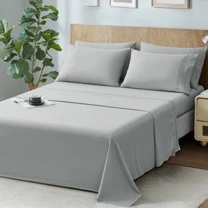 Cotton Bed Sheet Super Soft Brushed Microfiber Stripe Bed Sheet Set Flat Sheet Set High Quality Bedding Soft Pillowcases