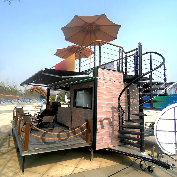 2 Story Mobile bar Cart Portable bar Counter with Wheels for Sale