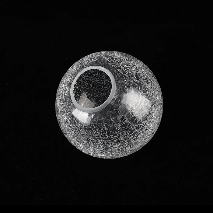 Cheap Wholesale Mouth Blown Crackled Glass Globe Lamp Shade for Christmas Lights