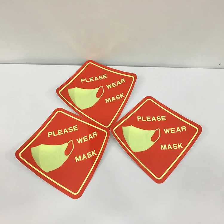 Оптовая печать на заказ дизайн флуоресцентная свечение наклейка в