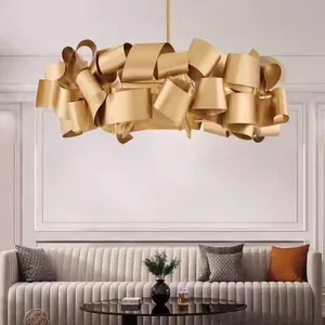 Italian Luxury Art Deco Chandelier Modern Design with Long Adjustable Height for Living Room Bedroom & Restaurant Use