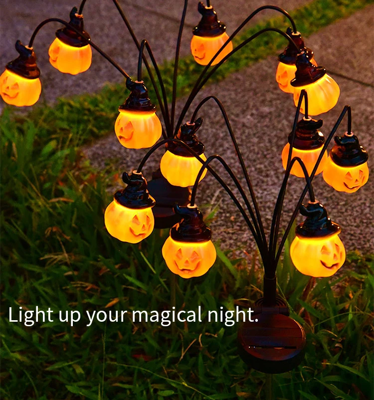 Best Selling Quality Solar Christmas Lights Outdoor Halloween Pumpkin