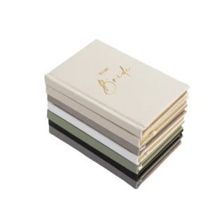 Customized Hardcover Planner Organizer Personalized Guest Book Leather Printed Dairy Journal Vows Book Wedding Notebooks Free