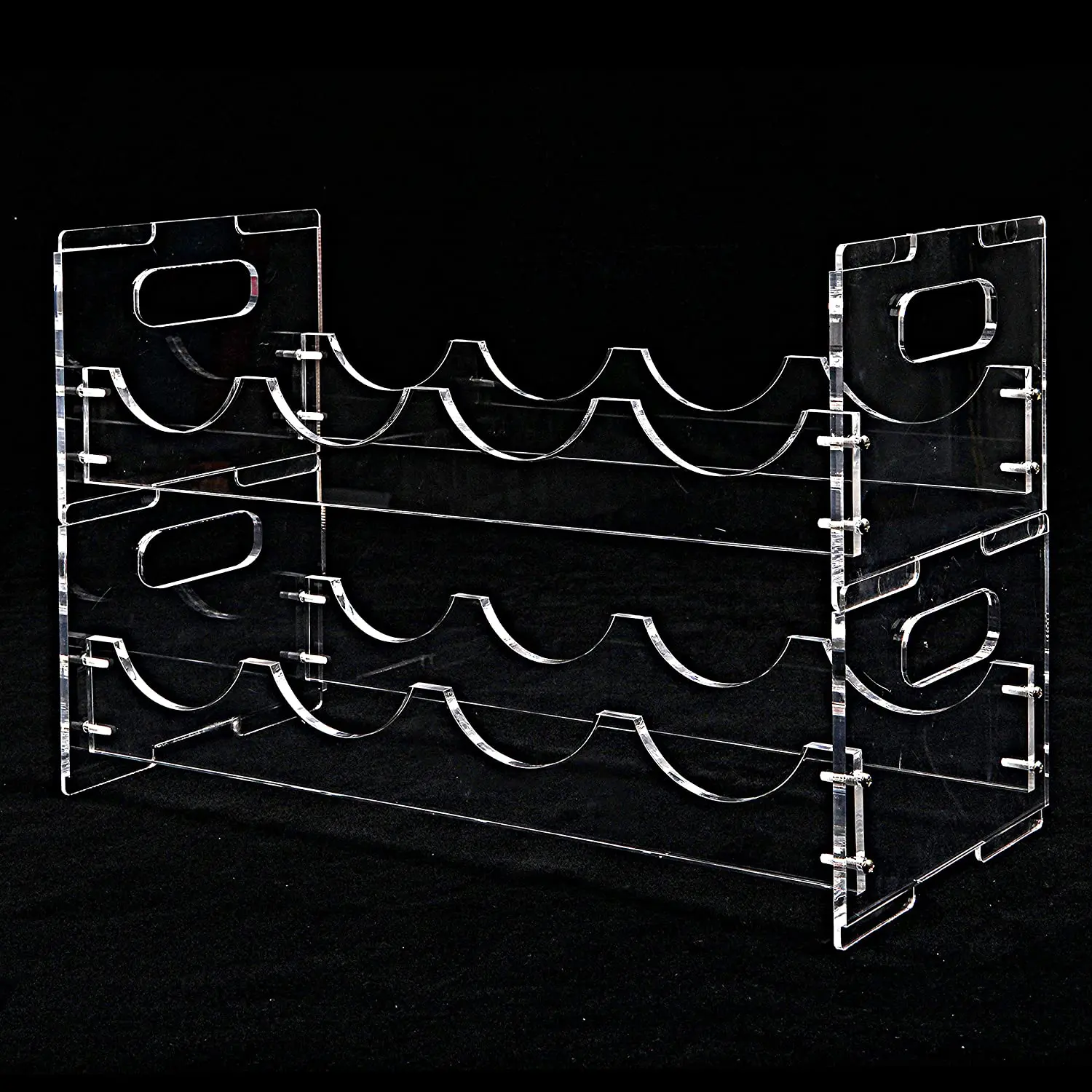 Premium Clear Acrylic Stackable Wine Rack Plastic Wine Bottle Holder ...
