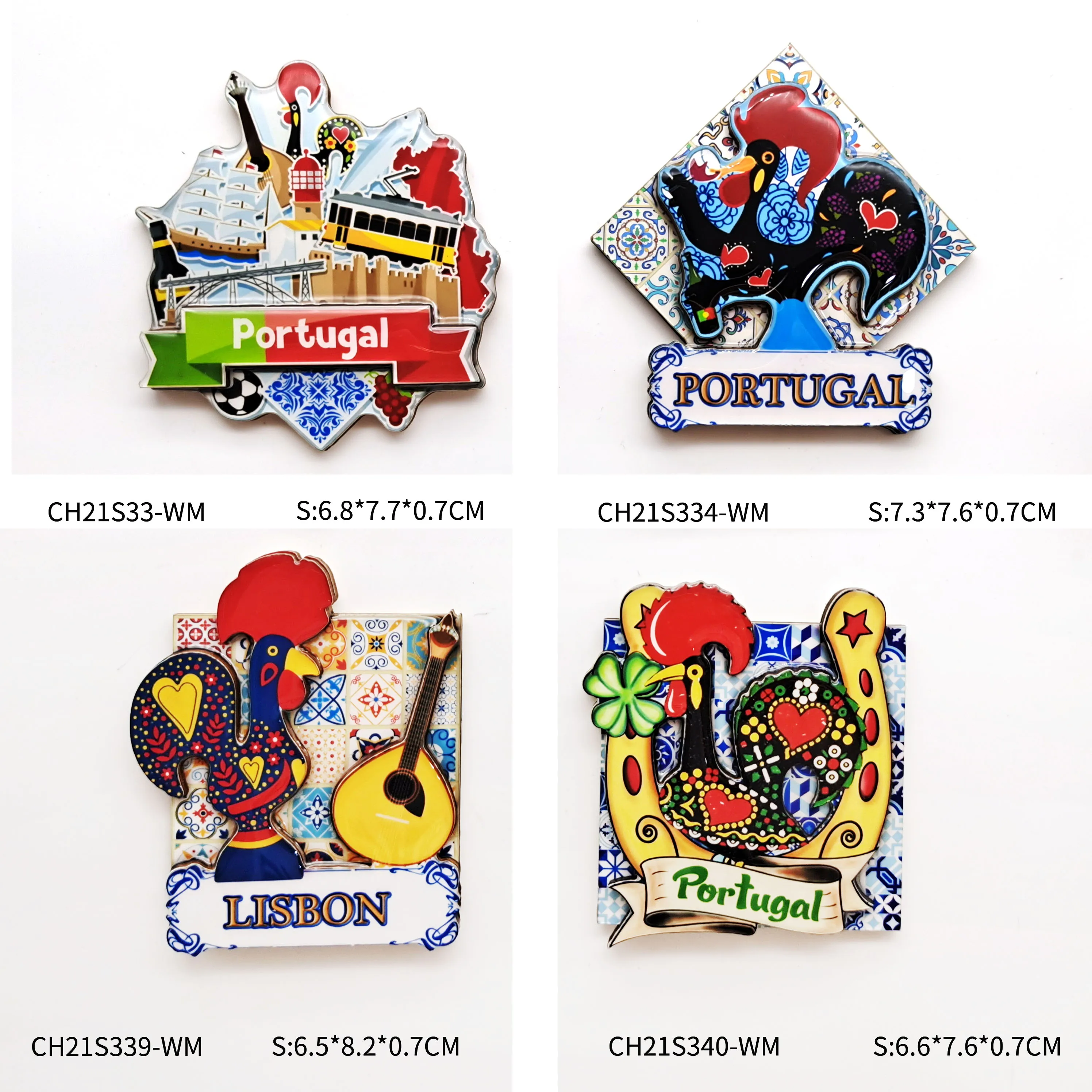 Portogallo 3D pesce magnete per frigorifero regalo Souvenir, resina fatta a mano portogallo frigorifero magnete collezione di decorazioni per la casa  15