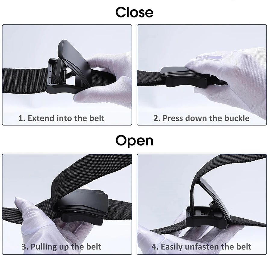 Wear-resistant Sports Stretch Belt Tactical Nylon Belts with Buckle Work Casual Outdoors Men's Tactical Belt