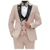 Khaki suit vest and dress pants