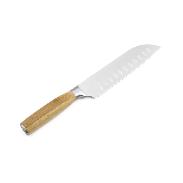 Classical Popular Double Forged Bamboo Handle German Steel X50CrMoV15 Kitchen Knife Set