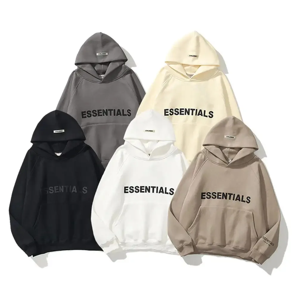 High Quality Casual Hooded Mans Hoodie Essential Letter Logo Double ...