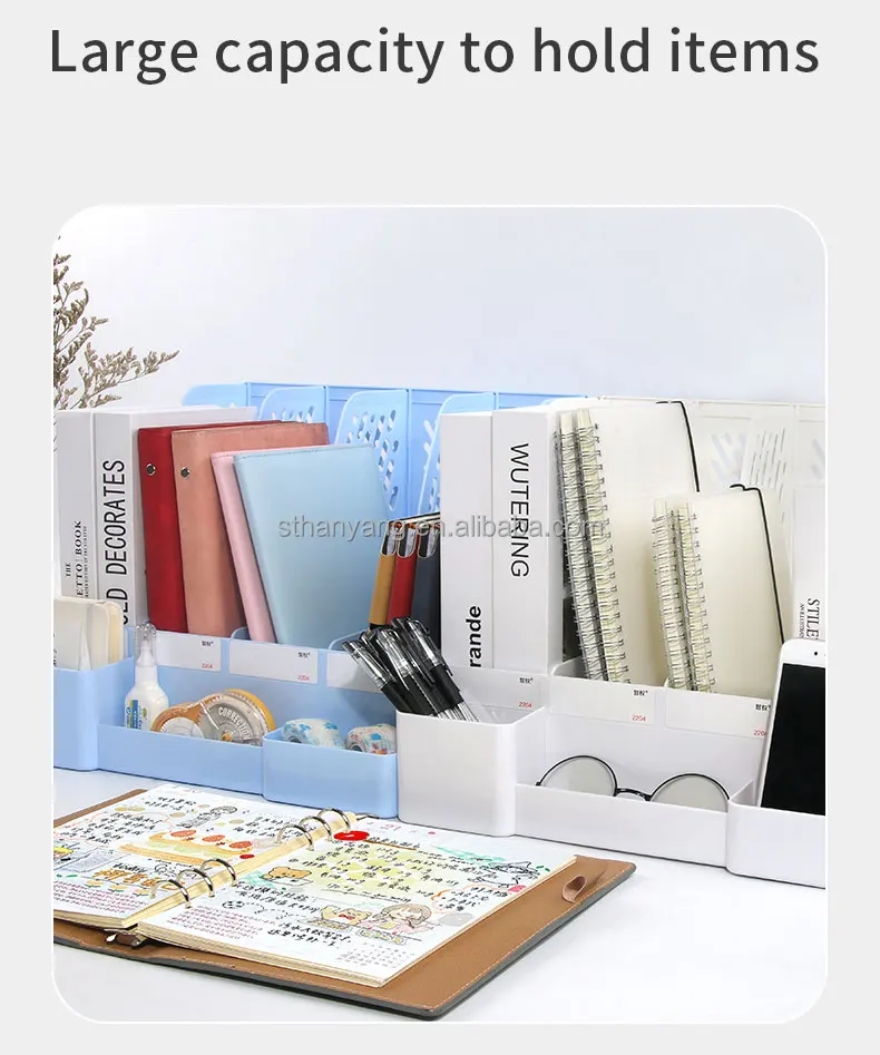 Color Document Sorting Box Storage Rack Sorting Column 4 Columns Office ...