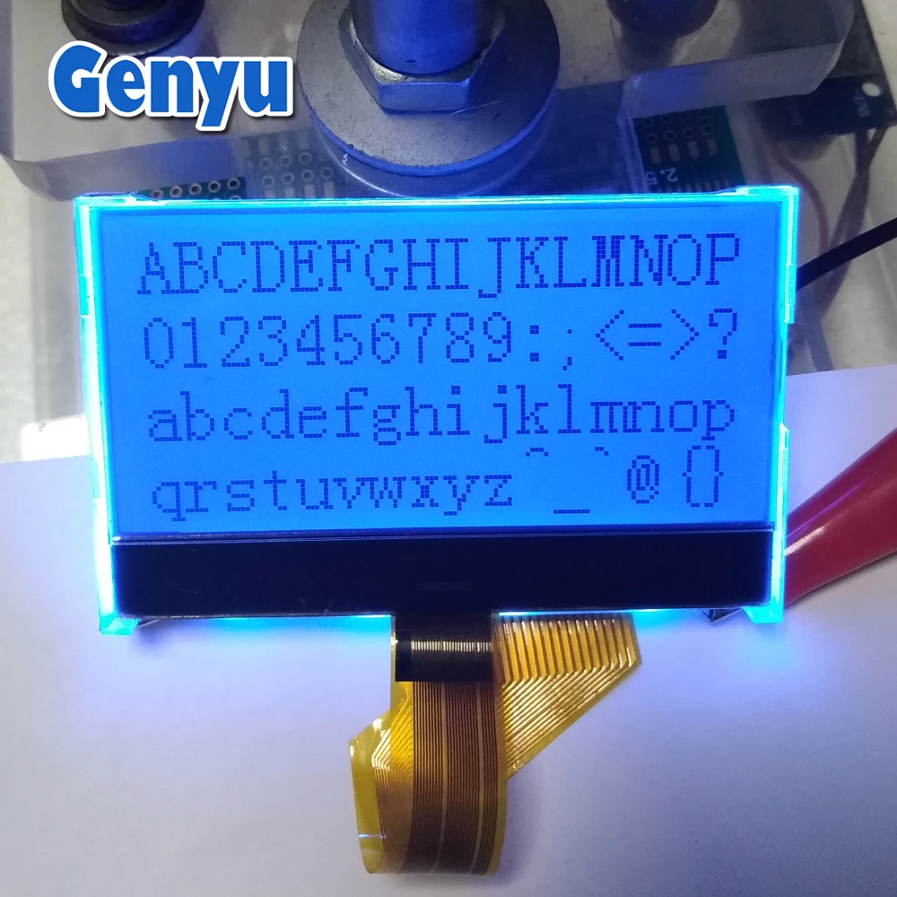 Genyu 26 pin FPC Connector Monochrome lcd display 128x64 Dots lcd Screen