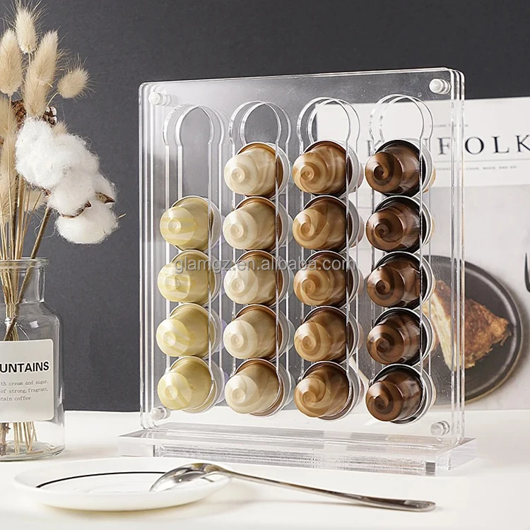 Large Capacity Perspex Coffee Capsule Display Acrylic Coffee Pod Holder