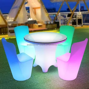 Hot Selling Waterproof White Plastic Glowing Led Seat for Event Party Use