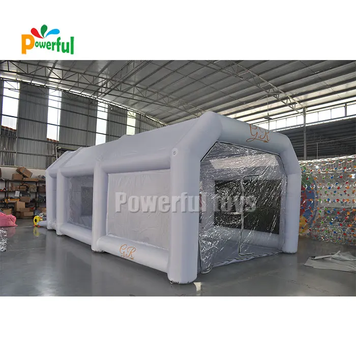 33x16.4x11.5ft Inflatable Spray Booth Car Paint Booth Tent 1100W