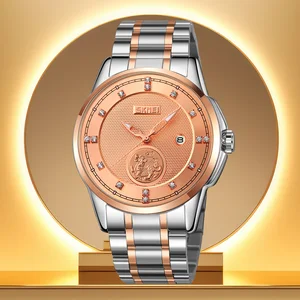 Skmei 9321 Men's Quartz Watch Stainless Steel Strap Antique Simple Design 48mm Dial Good Quality Sample OEM Logo