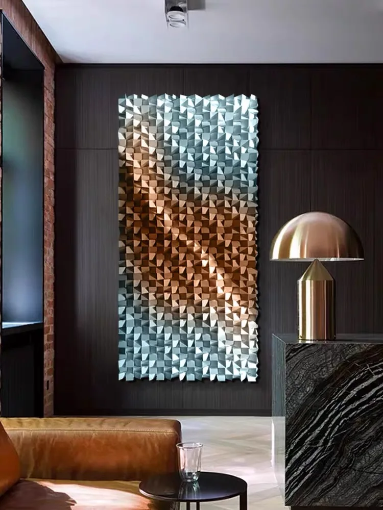 Wood Carving Wall Decor Design Art 3d Solid Wood Mosaic Handmade Inlaid Physical Hand Painting