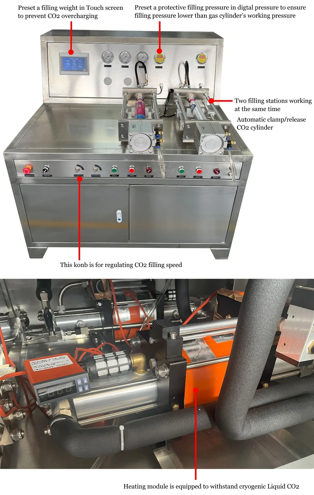Soda Maker CO2 Gas Cylinder Refilling Machine - Semi-Automatic Filling ...