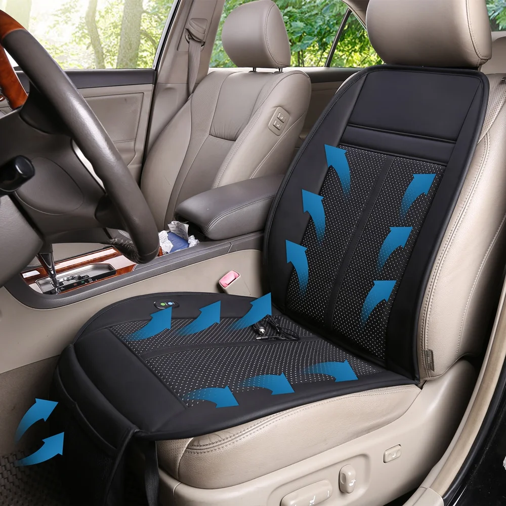 12V Cooling Car Seat Cushion Cover Air Ventilated Fan Air Conditioned Cooler Cushion Alibaba