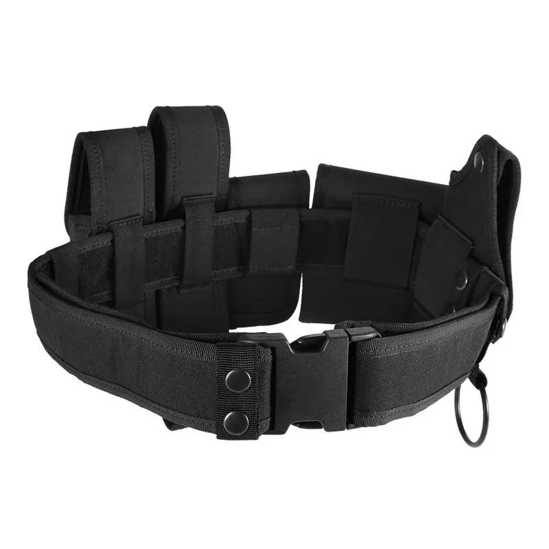 Adjustable Heavy Duty Utility Belt Quick-Release Belts with Pouch for Tactical Security Tactical Accessory Security Belt