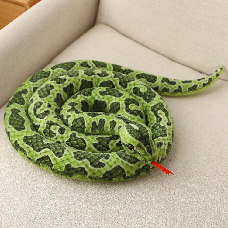 Super Realistic Photo Shoot Props Simulation Snake Green Snake White Snake Plush Toy