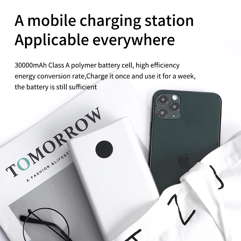 High Capacity Fast Charging Portable Mobile  Powerbank 30000 Mah Power Bank Battery Bank Charger