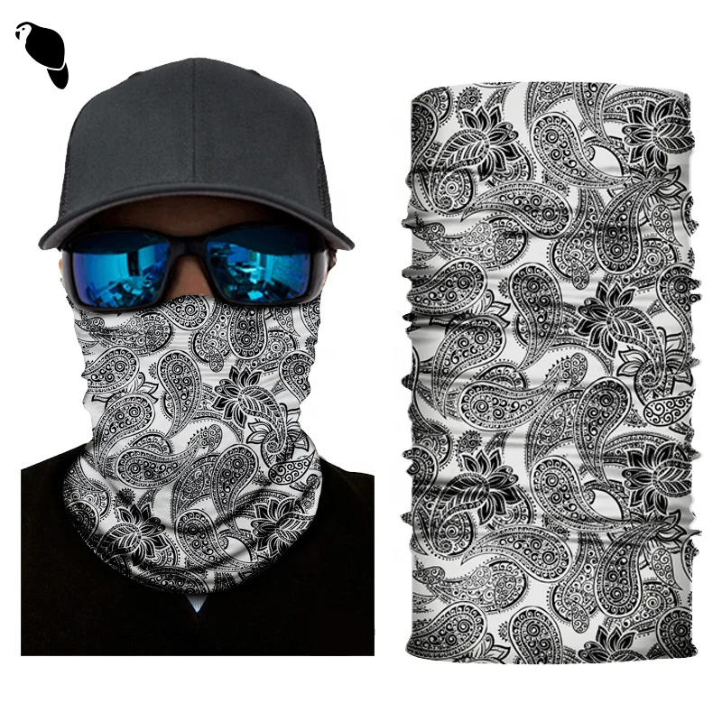 LEO Custom logo multifunctional running seamless magic neck gaiter with skull tube bandana