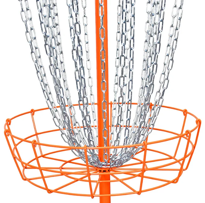 Portable Disc Golf Target With Heavy Duty 24chains Golf Course Basket
