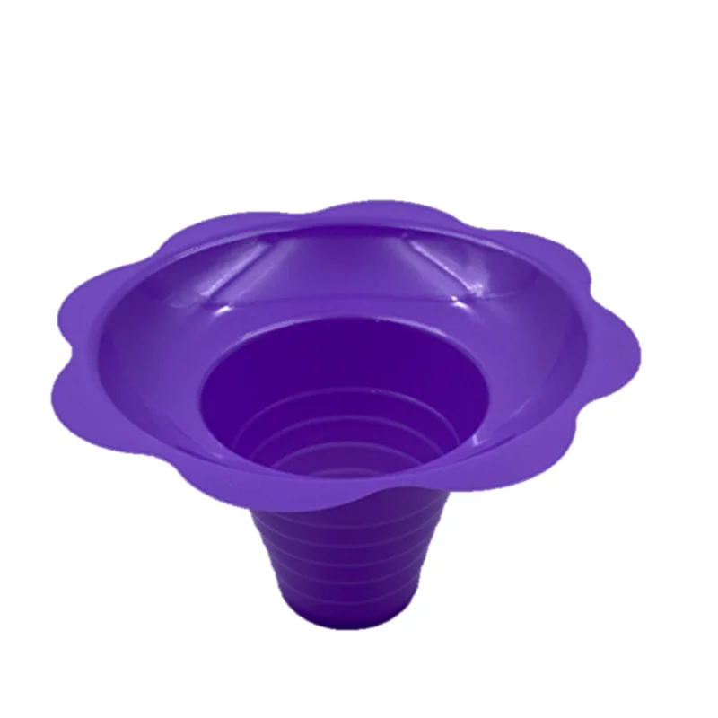 8 Oz Plastic Disposable Ice Cream Flower Bowls Plastic Clear Sundae