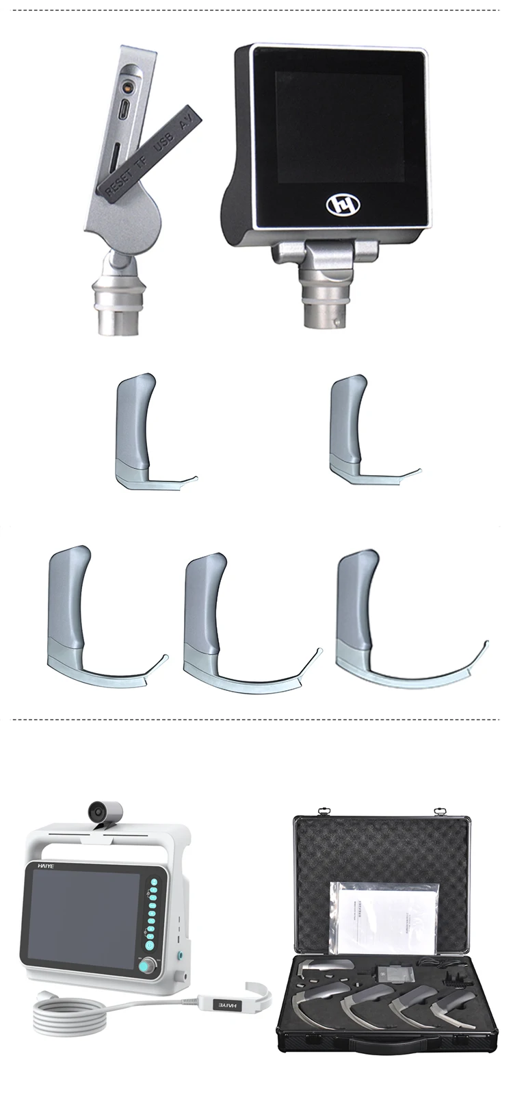 Diagnostic And Monitoring Apparatus Video Laryngoscope With Reusable