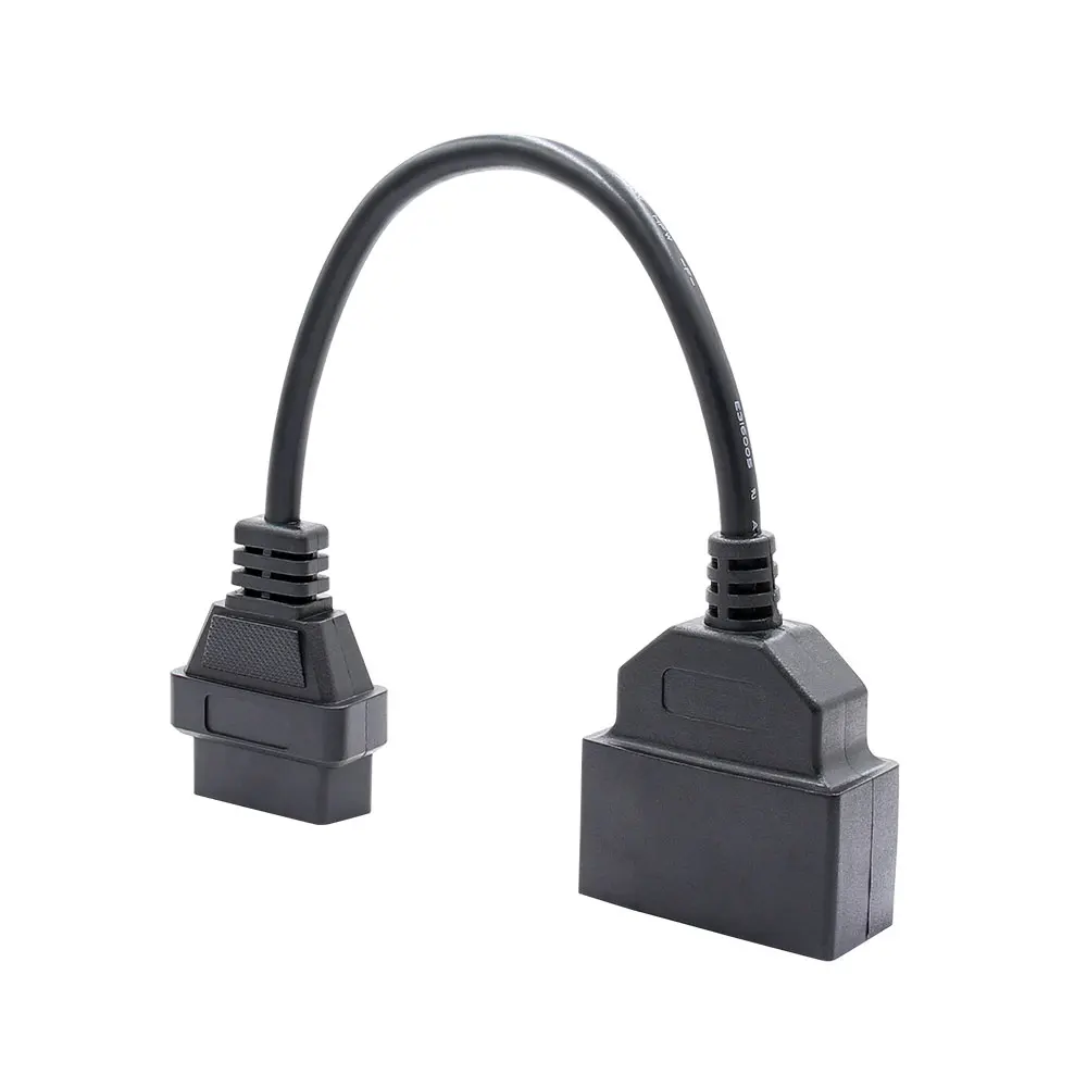 22Pin to 16Pin OBD1 to OBD2 Connector Cable Female Connector OBD2 Male Connector Adapter Cable for TOYOTA