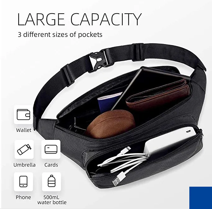 lightweight travel waist bag-3